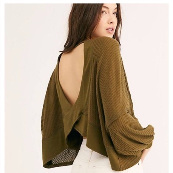 Free People We the Free Tobacco Loves Me Thermal - Picture 3 of 7